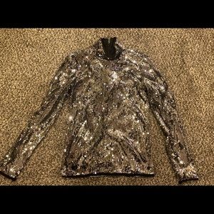 Trouvé Sequin Mock Top